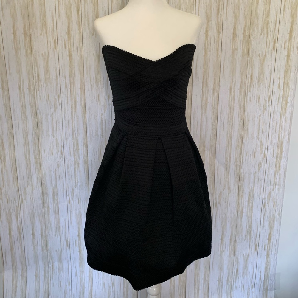 Express black strapless dress